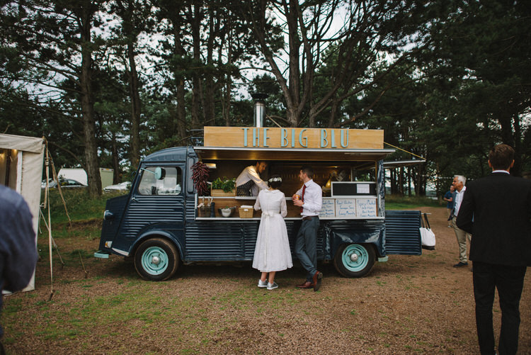 Pizza Van Truck Food Vintage Log Cabin Wedding Sea http://www.lisadevinephotography.co.uk/