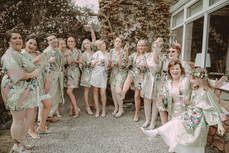 Bridesmaids Bride Dressing Gowns Whimsical Modern Rustic Barn Wedding http://photomagician.co.uk/