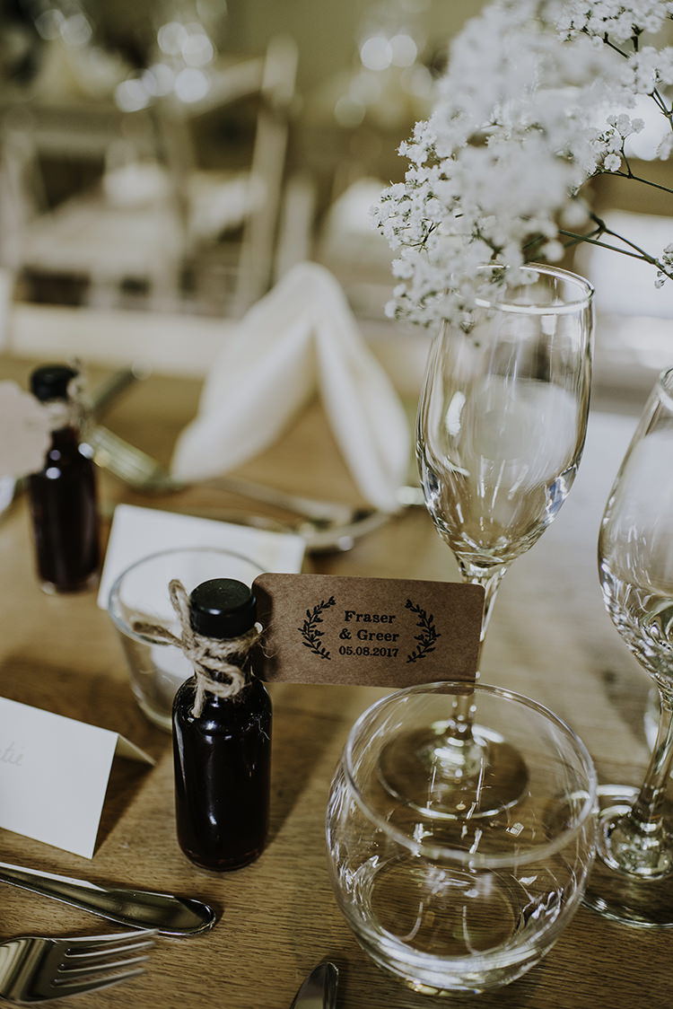 Mini Bottle Drink Favours Enchanting Country Barn Wedding http://www.dmcclane.com/ 