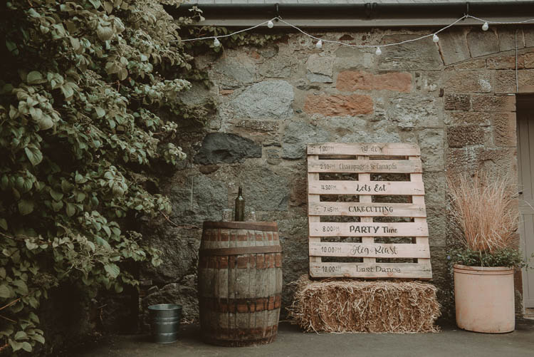 Wooden Pallet Sign Order Day Whimsical Modern Rustic Barn Wedding http://photomagician.co.uk/