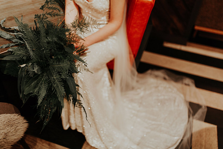 Fern Foliage Leaves Bouquet Flowers Bride Bridal Industrial Greenery City Wedding Ideas https://leahlombardi.com/