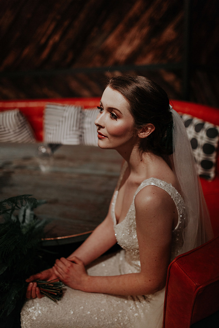 Hair Bride Bridal Up Do Veil Industrial Greenery City Wedding Ideas https://leahlombardi.com/