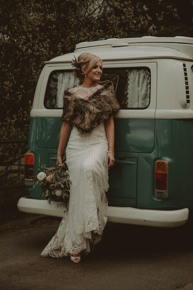 Bride Bridal Dress Gown Lace Shrug Beckett Sottero & Midgely Whimsical Modern Rustic Barn Wedding http://photomagician.co.uk/