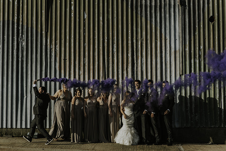Smoke Bombs Enchanting Country Barn Wedding http://www.dmcclane.com/