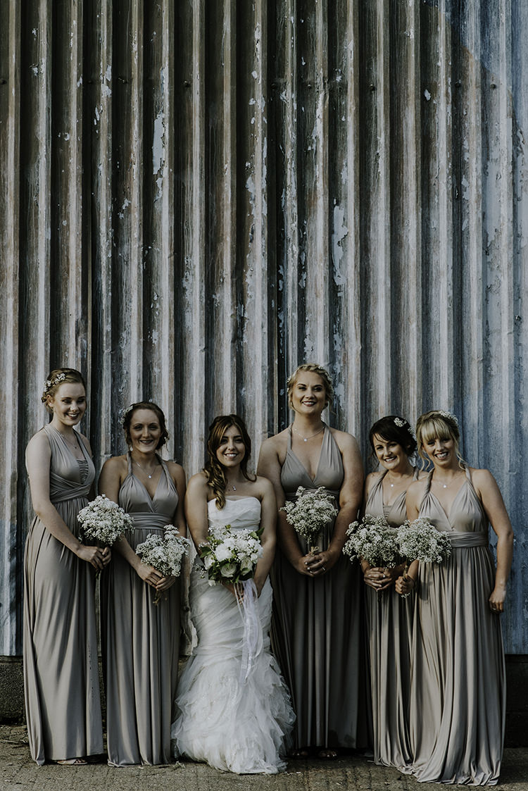 Long Maxi Multiway Bridesmaid Dresses Enchanting Country Barn Wedding http://www.dmcclane.com/ 