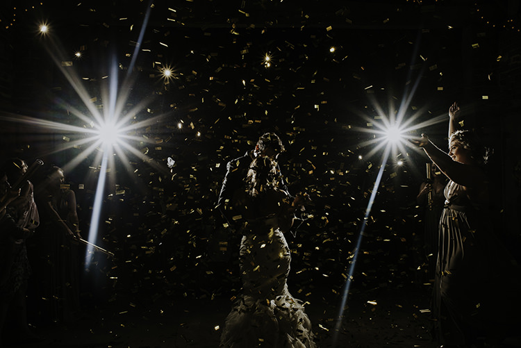 First Dance Confetti Cannon Glitter Enchanting Country Barn Wedding http://www.dmcclane.com/ 