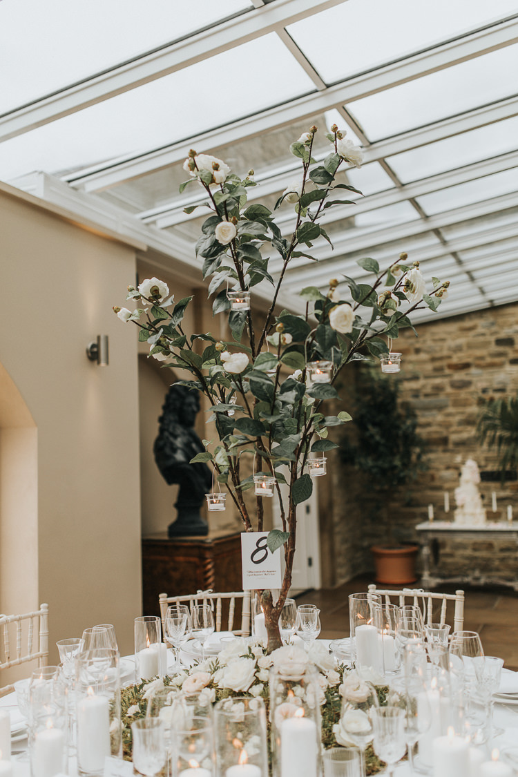Tree Centrepiece Table Decor Flowers Candles Natural Elegance Asian Fusion Wedding Ideas http://liannegrayphotography.com/