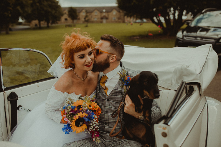 Dog Pet Bride Groom Eclectic Kitsch Retro Fete Wedding http://www.belleartphotography.com/