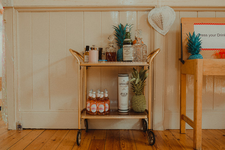 Drinks Trolley Vintage Glam Eclectic Kitsch Retro Fete Wedding http://www.belleartphotography.com/