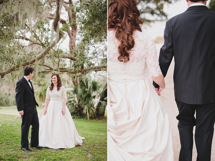Bride Groom First Look Magical Wedding Ceremony Beneath An Oak Tree Florida http://stephaniew.com/