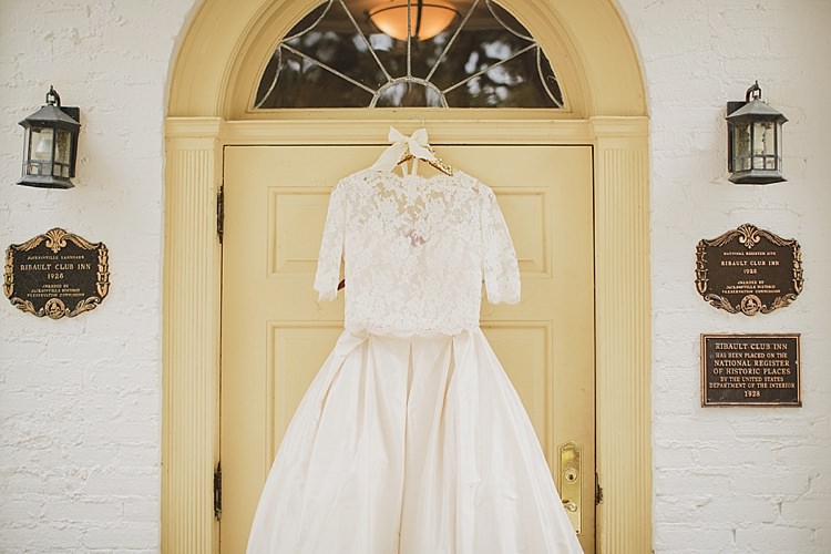 Dress Lace Sleeves Magical Wedding Ceremony Beneath An Oak Tree Florida http://stephaniew.com/