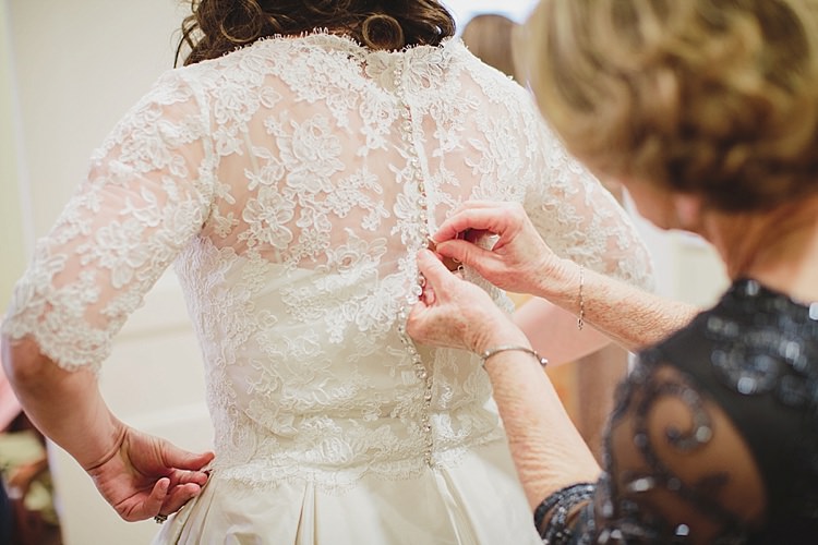Dress Lace Sleeves Magical Wedding Ceremony Beneath An Oak Tree Florida http://stephaniew.com/
