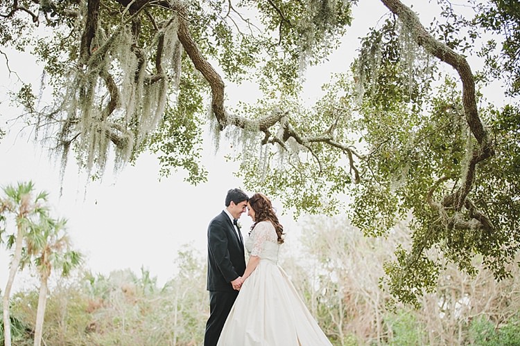 Bride Groom First Look Magical Wedding Ceremony Beneath An Oak Tree Florida http://stephaniew.com/