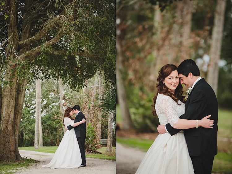 Bride Groom Embrace Magical Wedding Ceremony Beneath An Oak Tree Florida http://stephaniew.com/
