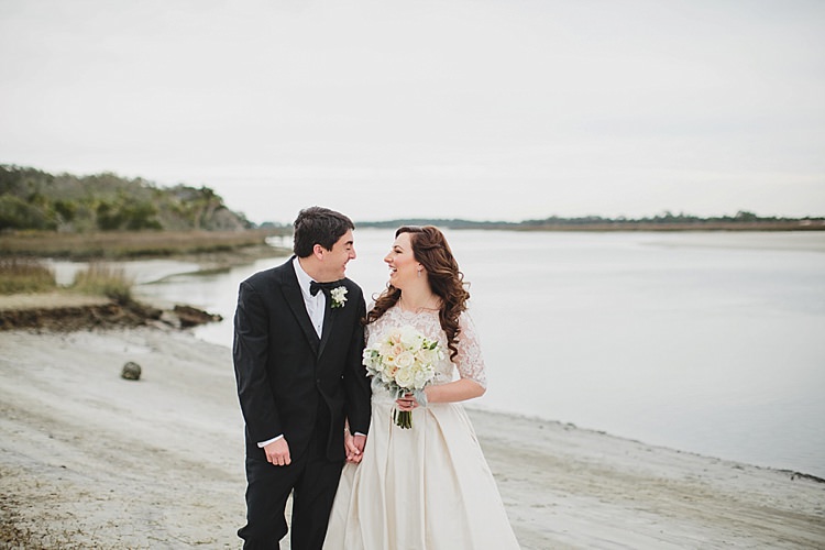 Bride Groom Water Walk Magical Wedding Ceremony Beneath An Oak Tree Florida http://stephaniew.com/