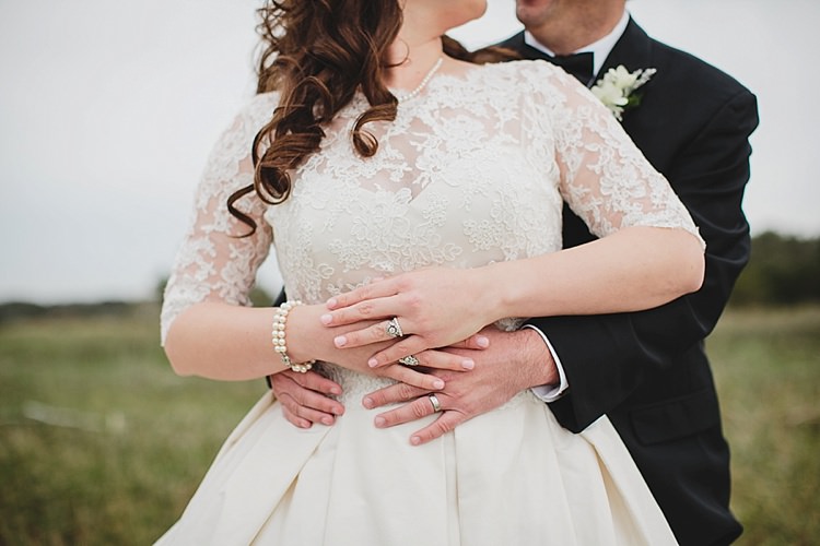 Bride Lace Sleeves Dress Pearls Magical Wedding Ceremony Beneath An Oak Tree Florida http://stephaniew.com/