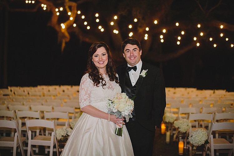 Bride Groom Evening Magical Wedding Ceremony Beneath An Oak Tree Florida http://stephaniew.com/
