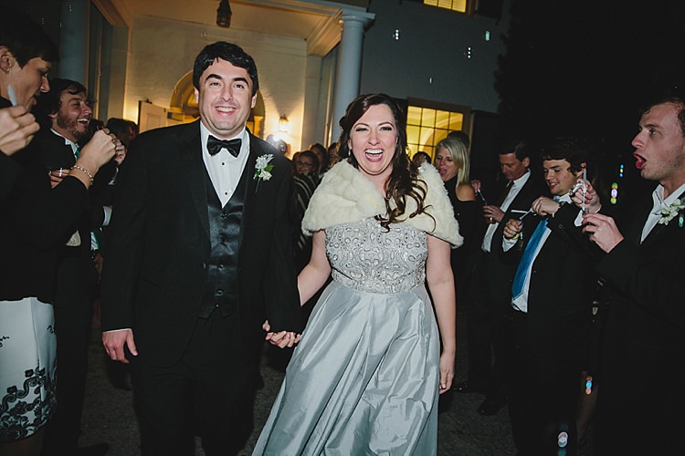 Bride Groom Evening Exit Bubbles Magical Wedding Ceremony Beneath An Oak Tree Florida http://stephaniew.com/