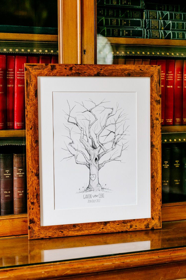 Guest Book Fingerprint Tree Stylish Sassy Gin Wedding http://epiclovestory.co.uk/