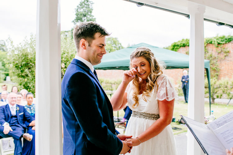 Bride Bridal Dress Gown Charlie Brear Strapless Overdress Belt Jack Bunneys Groom Outdoor Ceremony Stylish Sassy Gin Wedding http://epiclovestory.co.uk/