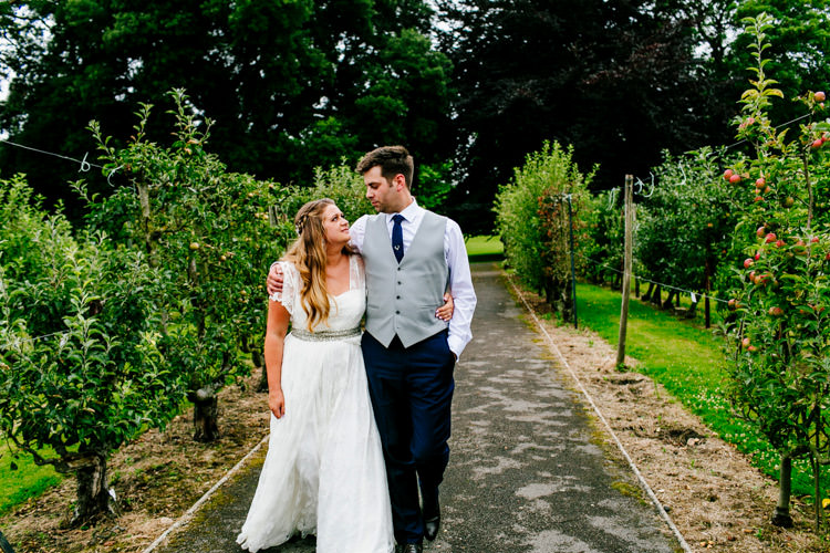 Bride Bridal Dress Gown Charlie Brear Strapless Overdress Belt Jack Bunneys Groom Grey Waistcoat Three Piece Stylish Sassy Gin Wedding http://epiclovestory.co.uk/