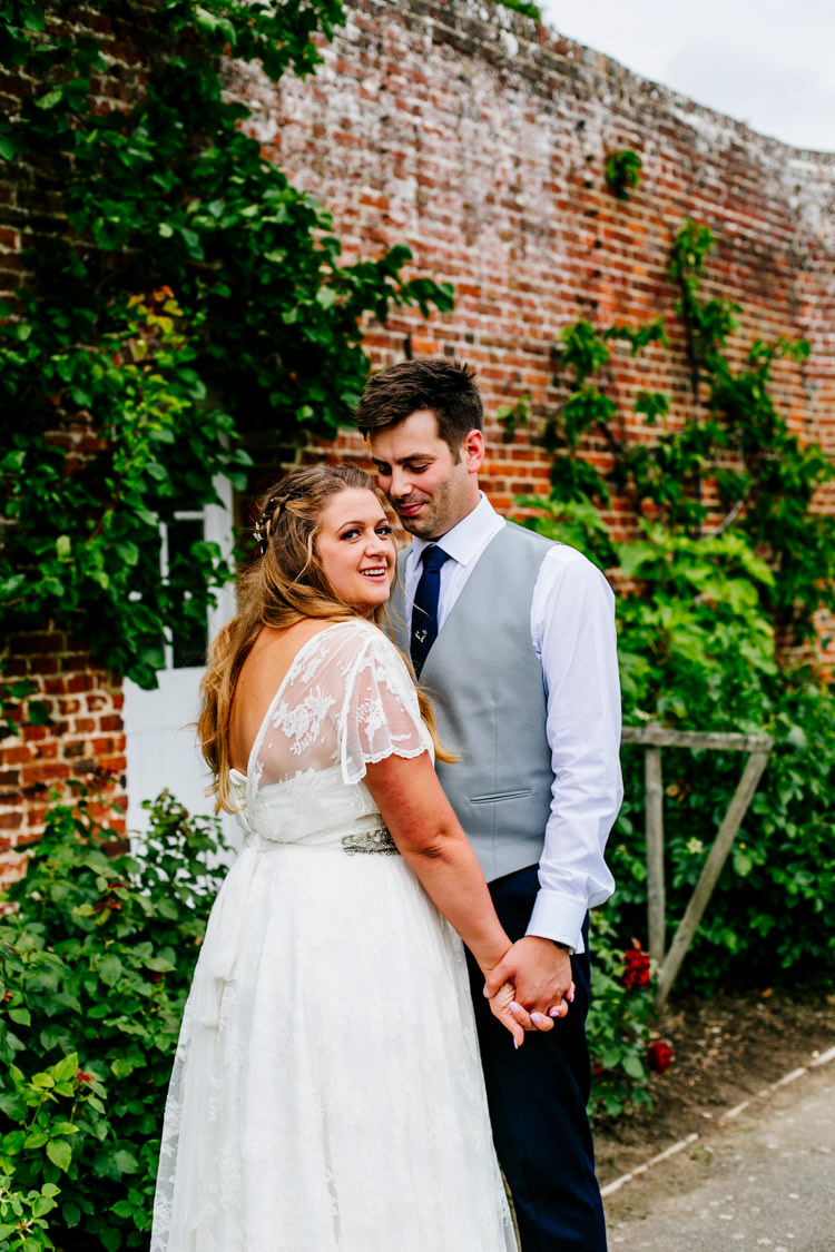 Bride Bridal Dress Gown Charlie Brear Strapless Overdress Belt Jack Bunneys Groom Waistcoat Three Piece Grey Stylish Sassy Gin Wedding http://epiclovestory.co.uk/