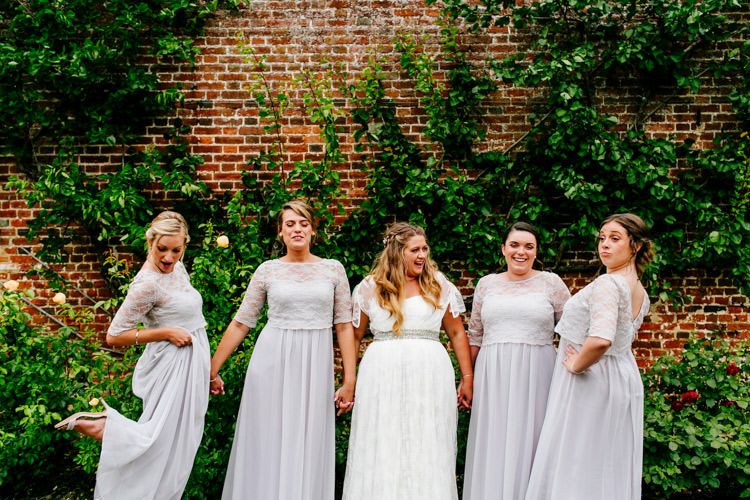 Bride Bridal Dress Gown Charlie Brear Strapless Overdress Belt House of Fraser Bridesmaids Lilac Grey Stylish Sassy Gin Wedding http://epiclovestory.co.uk/