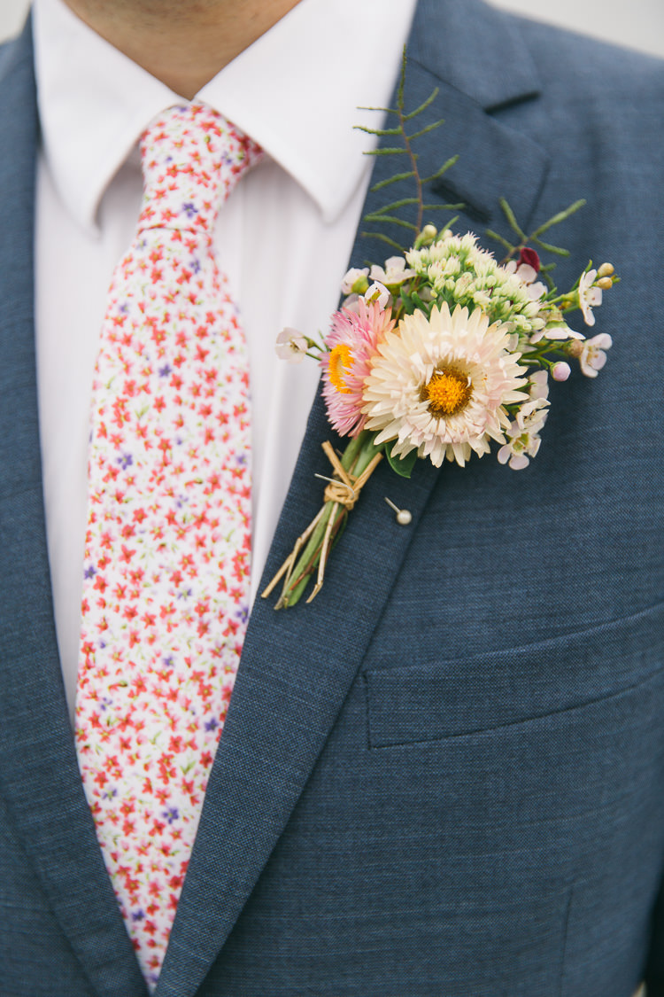 Groom Fashion Suit Floral Tie Pink Buttonhole http://carohutchings.com/