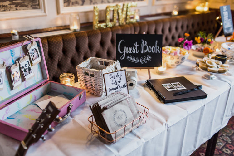 Guest Book Polariod Cool Indie City Wedding Leather Jackets Dinosaurs http://www.charlottehuphotography.co.uk/