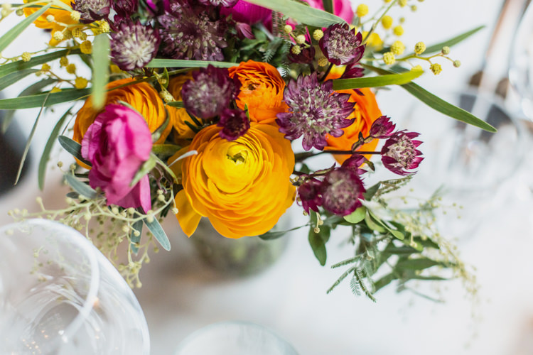 Ranunculus Flowers Decor Table Centrepiece Cool Indie City Wedding Leather Jackets Dinosaurs http://www.charlottehuphotography.co.uk/