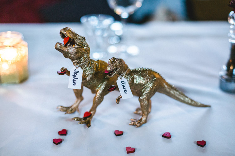 Cool Indie City Wedding Leather Jackets Gold Dinosaurs Decor Place Names http://www.charlottehuphotography.co.uk/