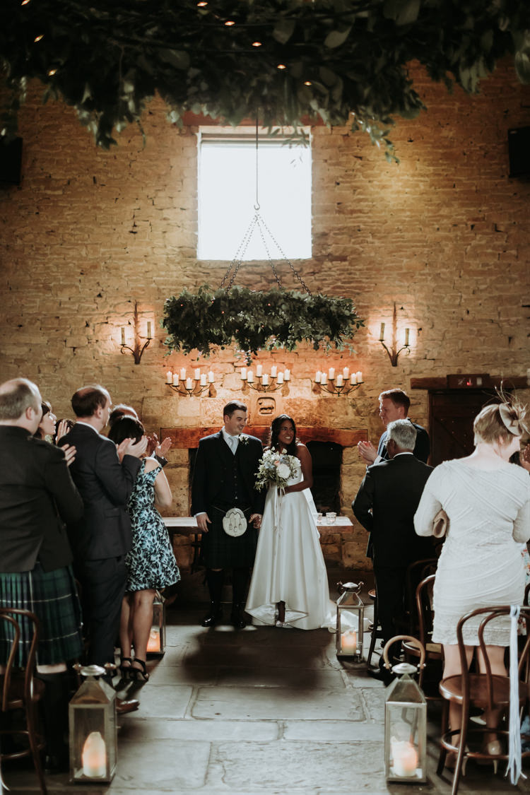 Greenery Foliage Hanging Hoop Chandeliers Modern Rose Gold Barn Wedding https://www.paulfullerkentphotography.com/