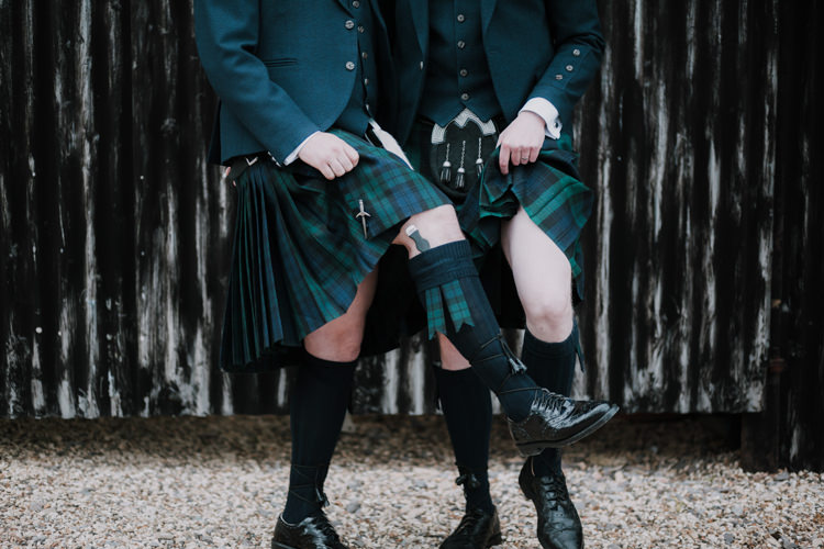 Kilts Groom Groomsmen Modern Rose Gold Barn Wedding https://www.paulfullerkentphotography.com/