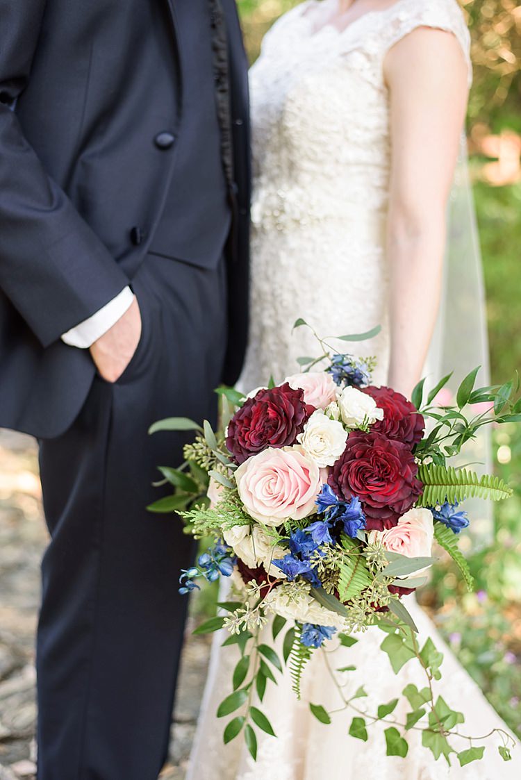 Bride Groom Bouquet Romantic Twinkling Garden Wedding http://sarahben.com/