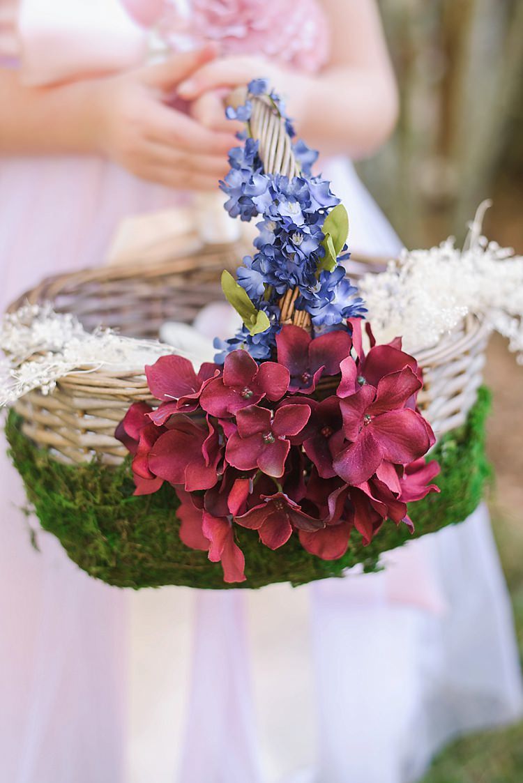 Flower Girl Basket Romantic Twinkling Garden Wedding http://sarahben.com/