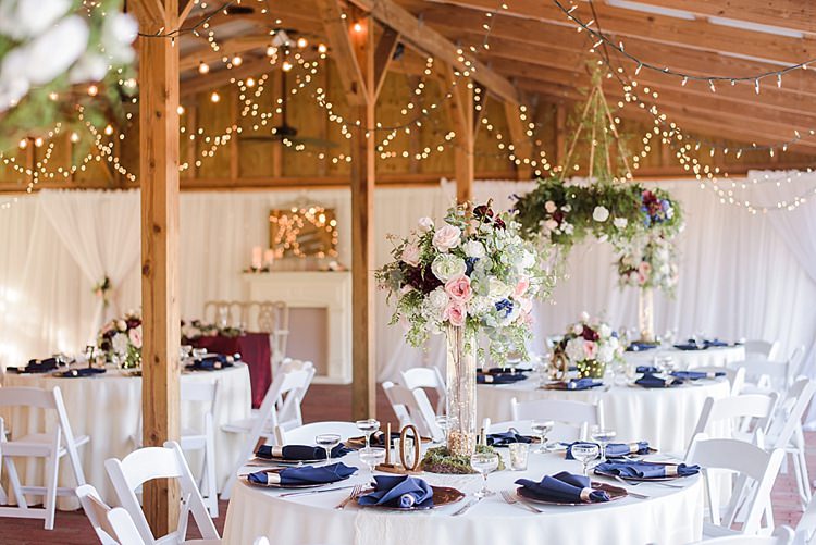 Reception Tables White Romantic Twinkling Garden Wedding http://sarahben.com/