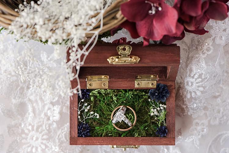 Wedding Rings Boxes Romantic Twinkling Garden Wedding http://sarahben.com/