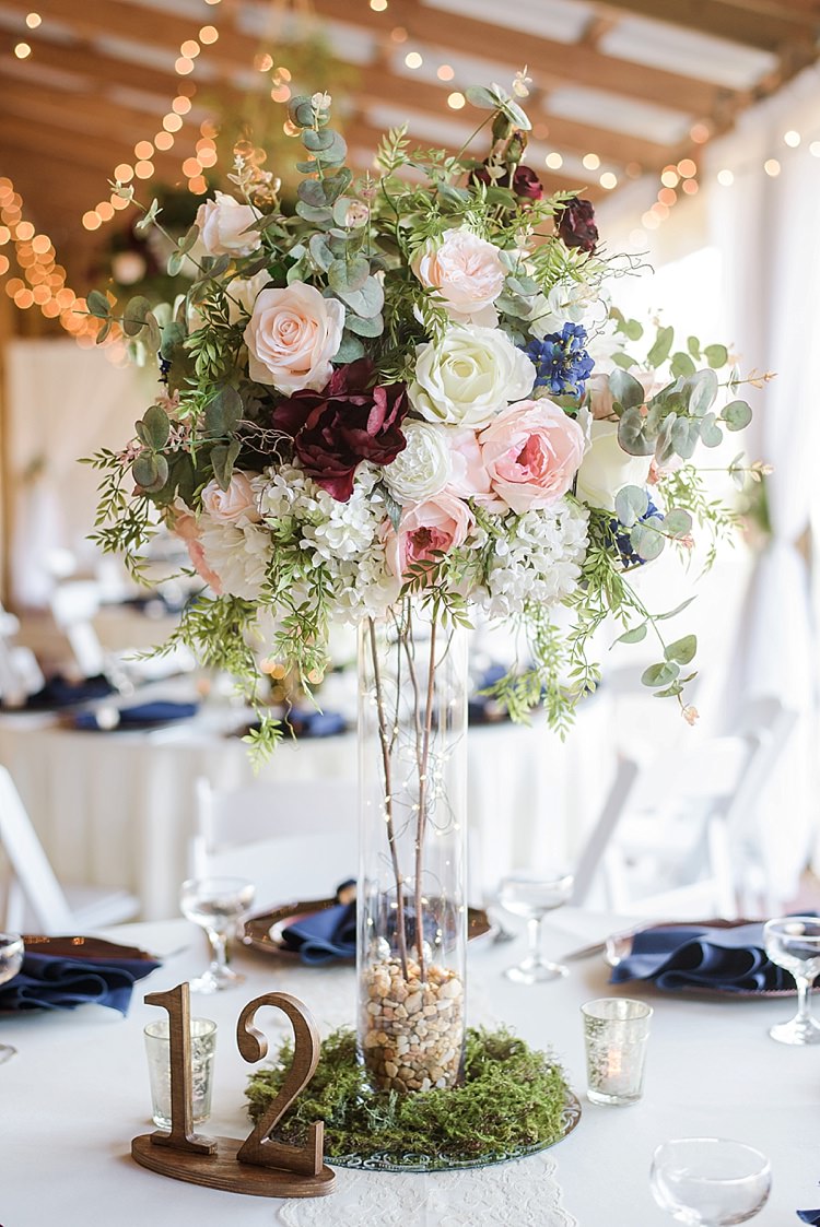 Table Decor Floral Romantic Twinkling Garden Wedding http://sarahben.com/