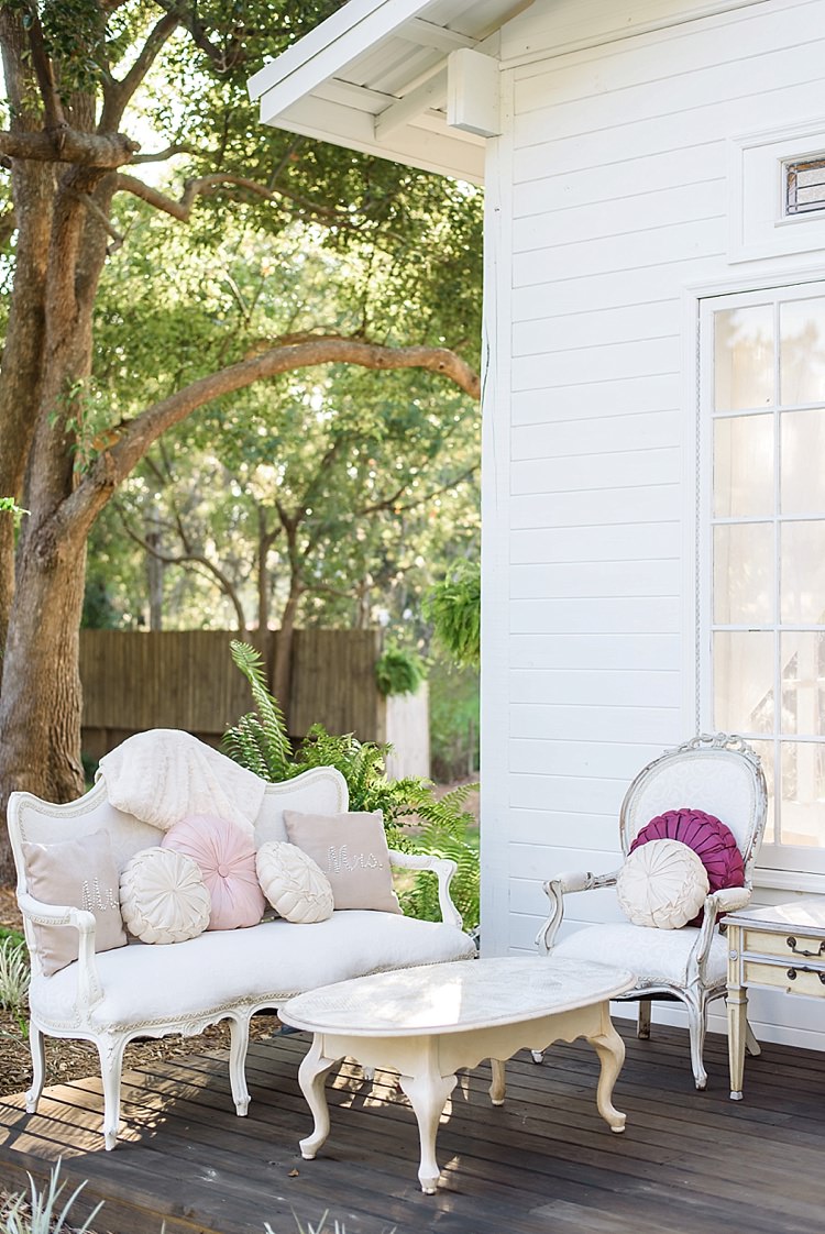 Cushions Seating Romantic Twinkling Garden Wedding http://sarahben.com/