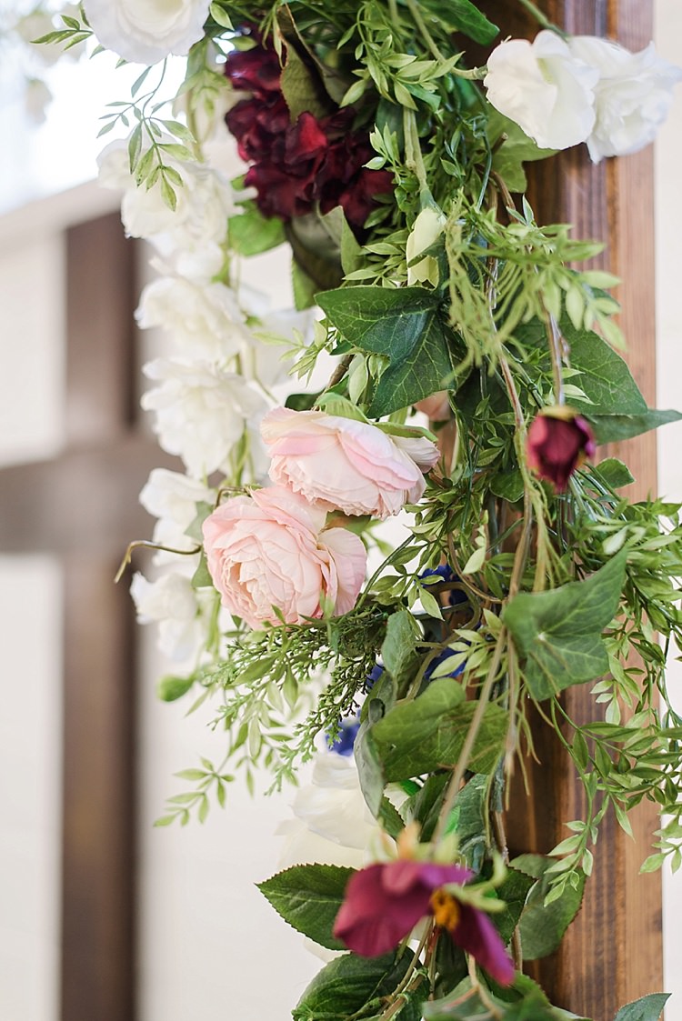 Floral Arch Roses Romantic Twinkling Garden Wedding http://sarahben.com/