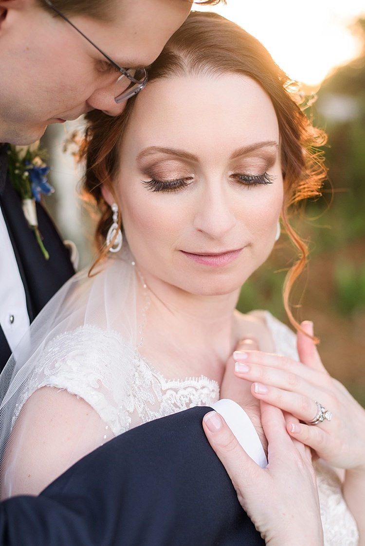 Bride Groom Close Up Romantic Twinkling Garden Wedding http://sarahben.com/