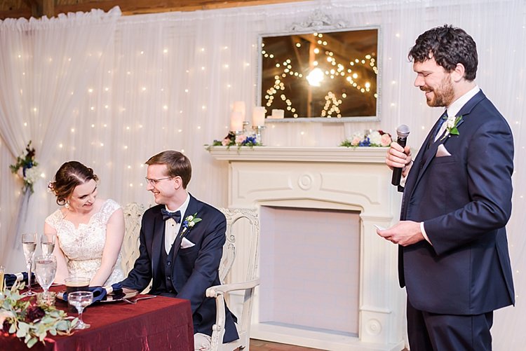 Speeches Bride Groom Best Man Romantic Twinkling Garden Wedding http://sarahben.com/
