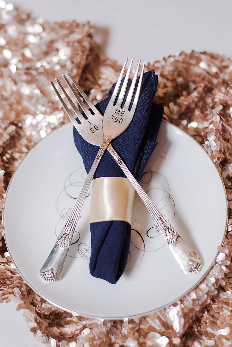 I Do Forks Cutlery Romantic Twinkling Garden Wedding http://sarahben.com/