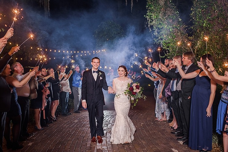Sparklers Bride Groom Exit Romantic Twinkling Garden Wedding http://sarahben.com/