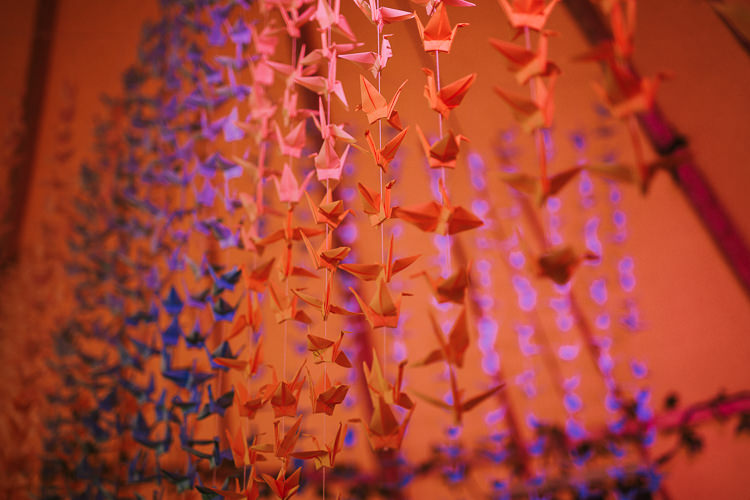Indie Forest Origami Cranes Wedding http://www.alittlepicture.com/