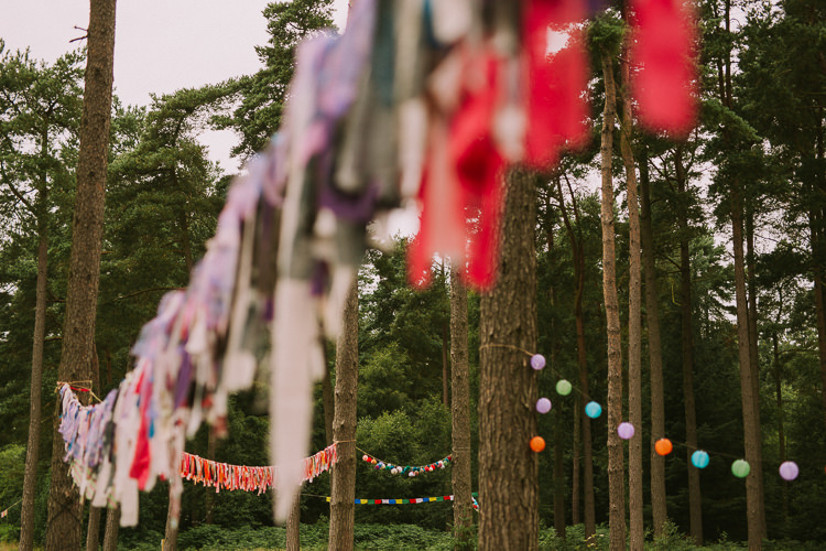 Rag Bunting Pom Poms Indie Forest Origami Cranes Wedding http://www.alittlepicture.com/