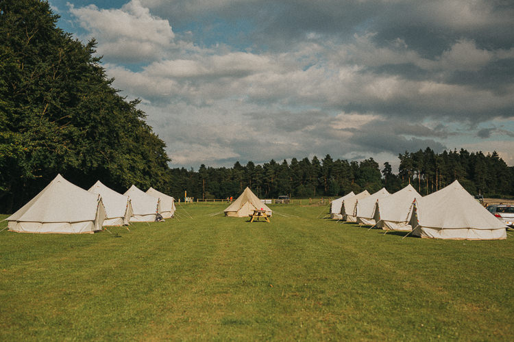 Glamping Bell Tents Indie Forest Origami Cranes Wedding http://www.alittlepicture.com/