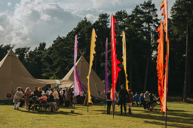Festival Flags Indie Forest Origami Cranes Wedding http://www.alittlepicture.com/