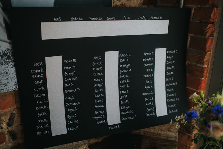 Black Board Chalk Table Seating Plan Chart Ethereal Alternative Country Barn Wedding Dark Moody Sky http://joshuapatrickphotography.com/