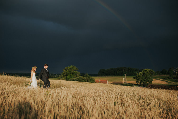 Rainbow Ethereal Alternative Country Barn Wedding Dark Moody Sky http://joshuapatrickphotography.com/